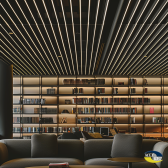 zovmarketing A hotel library boasts a ceiling in RAL 7032 Peb b769af63 44e2 41e0 b4f0 bd9747022da2 0