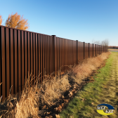zovmarketing A 2.5 meter tall metal fence coated in RAL 8017 Ch dc37eb1f c1bd 4695 94e9 599d3ea72968