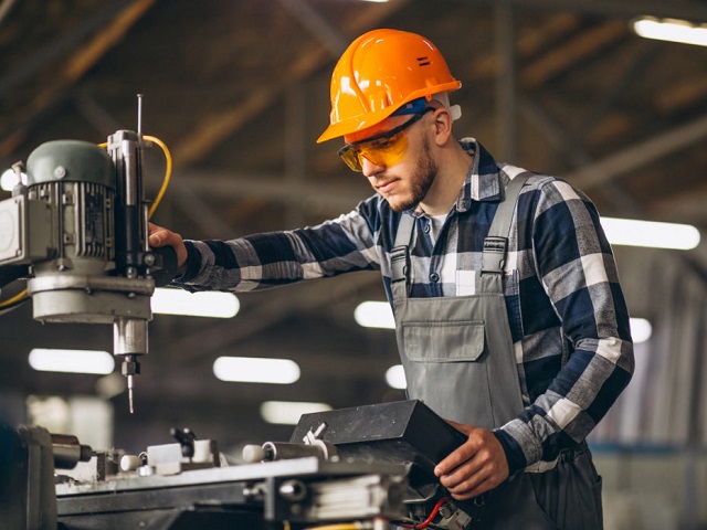 Male worker at a factory Male worker at a factory
