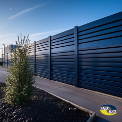zovmarketing A durable fence with wide horizontal slats featuri b32c7096 0684 4187 9671 6a2647cb1a0d