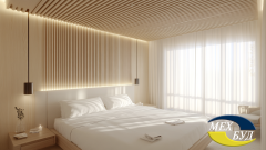 zovmarketing A minimalist hotel room includes a ceiling in RA 9322f526 cedf 4936 8b02 34719a0d662b 3 1