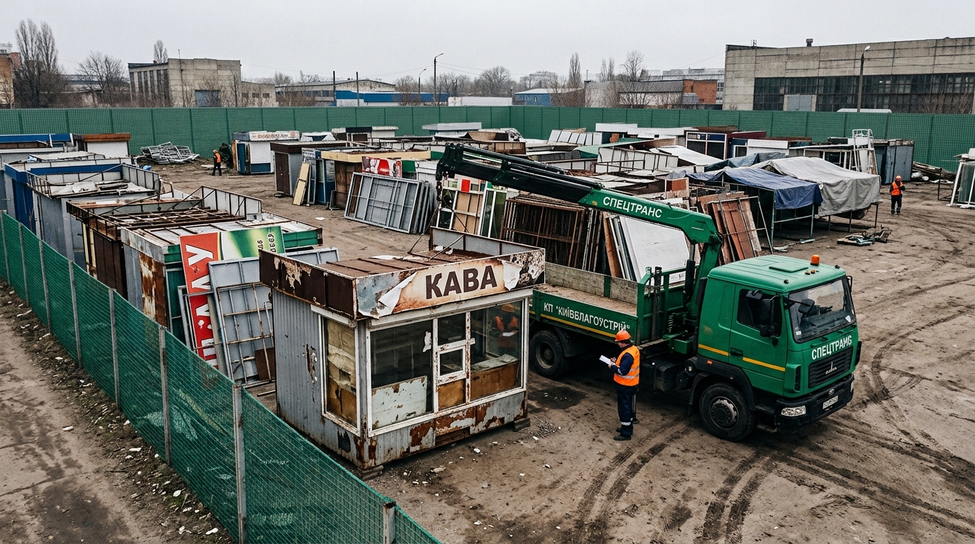 демонтаж тимчасової споруди благоустрій Київ демонтаж тимчасової споруди благоустрій Київ
