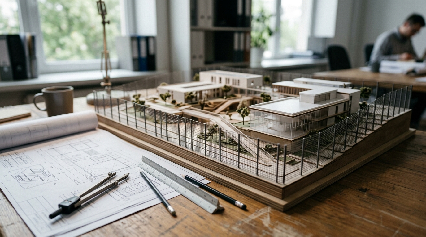 Architectural model on engineer … 202608190809
