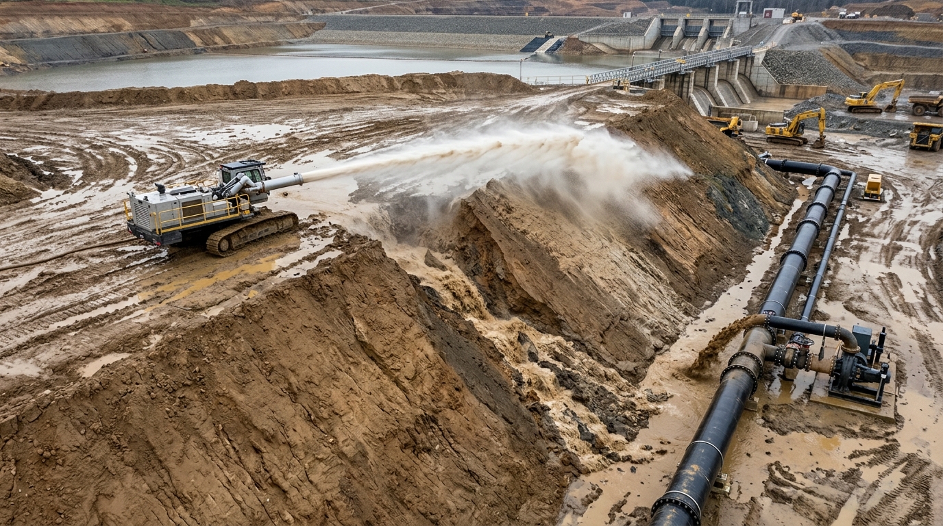 Hydraulic_monitor_erodes_embankment_202608061132 Hydraulic monitor erodes embankment 202608061132