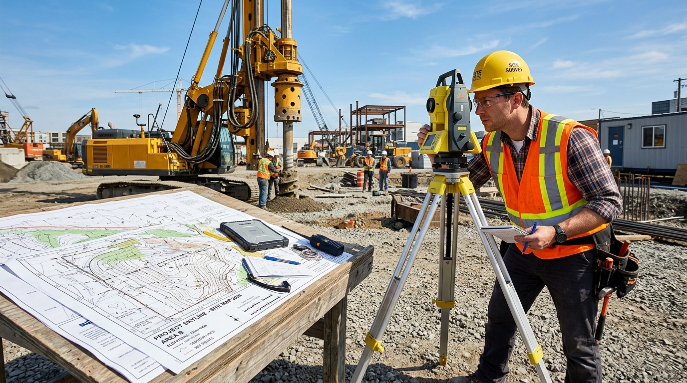 Land_surveyor_looks_into_instrument_202608061132 Land surveyor looks into instrument 202608061132