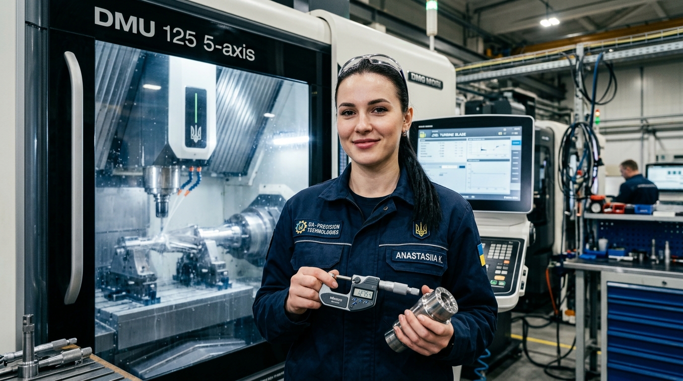 Machinist_holding_digital_microm Machinist holding digital microm