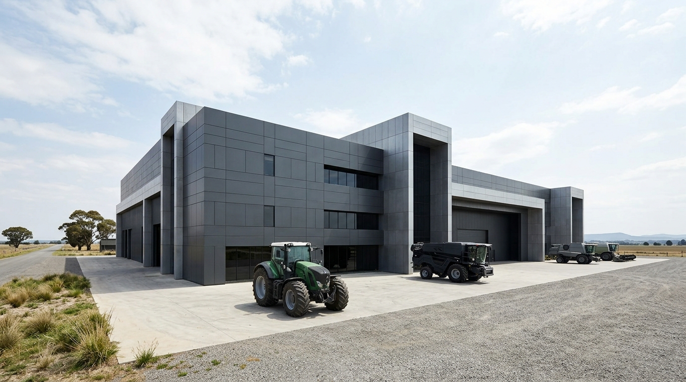Tractor_parked_by_industrial_bui…_20261001072756 Tractor parked by industrial bui… 20261001072756